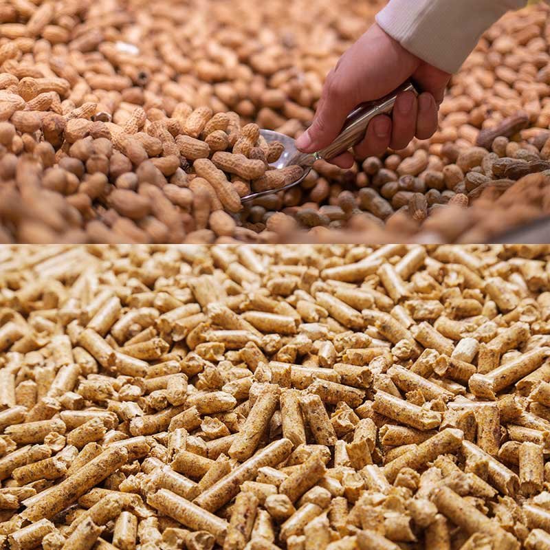 Groundnut shell pellets